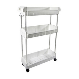 CASSA ชั้นวางสแตนเลสพลาสติก 3 ชั้น ล้อเลื่อน - CASSA, ชั้นวางของ