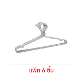 CASSA ไม้แขวนเสื้อ มีหูล็อคกันตก แพ็ก 6 ชิ้น - CASSA, อุปกรณ์ตากผ้า