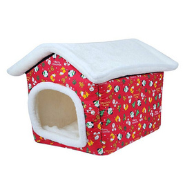 CCPets ที่นอนทรงบ้าน แดง สำหรับสัตว์เลี้ยง LLBB824N-R - CCPets, บ้านและสวน