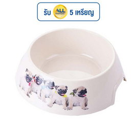 CCPets ชามข้าวสัตว์เลี้ยง พลาสติกพิมพ์ลาย L P1117 - CCPets, อุปกรณ์ให้อาหาร