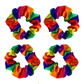 CC Pride ยางมัดผมสครันชี่ สีรุ้ง แพ็ค 4 ชิ้น - CC PRIDE