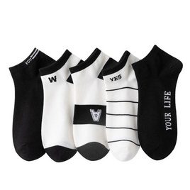 CC SOCK ถุงเท้าสีขาว-ดำ W10 แพ็ค 5 คู่ - CC SOCK, CC SOCK