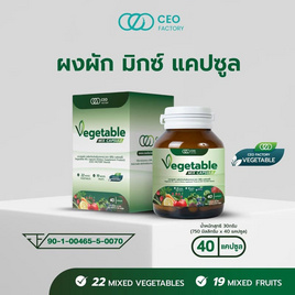 CEO FACTORY ผงผัก มิกซ์ บรรจุ 40 แคปซูล 1 กระปุก - CEO FACTORY, วิตามินรวม