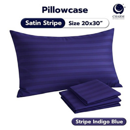CHARM ปลอกหมอนหนุน ผ้าซาตินลายริ้ว - Charm, ห้องนอนและเครื่องนอน