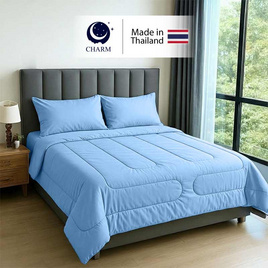 CHARM ชุดเครื่องนอน รุ่น Classic ผ้าซาติน สี Ocean Blue - Charm, ห้องนอนและเครื่องนอน