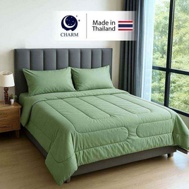CHARM ชุดเครื่องนอน รุ่น Classic ผ้าซาติน สี Sage Green - Charm, บ้านและสวน