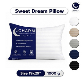 CHARM หมอนหนุน Sweet dream ลายริ้ว 19x29นิ้ว - Charm, ห้องนอนและเครื่องนอน