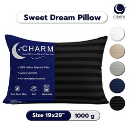 CHARM หมอนหนุน Sweet dream ลายริ้ว 19x29นิ้ว - Charm, สินค้าใหม่