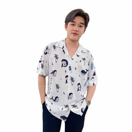 CHIC @ ME เสื้อเชิ้ตฮาวาย ลายปลาวาฬ - CHIC @ ME, เสื้อผ้าผู้ชาย