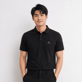 CP ALL เสื้อโปโลชาย Upcycling สีดำ - CP ALL