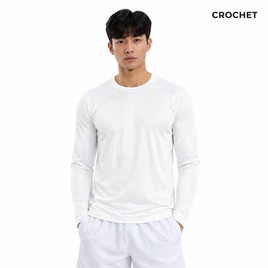 CROCHET เสื้อคอกลมสีพื้น แขนยาว - CROCHET, สินค้าใหม่แฟชั่น