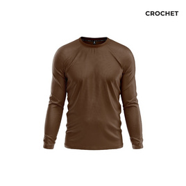 CROCHET เสื้อคอกลมสีพื้น แขนยาว - CROCHET, สินค้าใหม่แฟชั่น