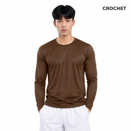 CROCHET เสื้อคอกลมสีพื้น แขนยาว - CROCHET, สินค้าใหม่แฟชั่น