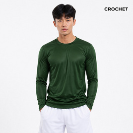 CROCHET เสื้อคอกลมสีพื้น แขนยาว - CROCHET, สินค้าใหม่แฟชั่น