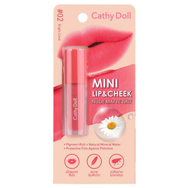 Cathy Doll มินิลิปแอนด์ชีคนู้ดแมทท์ทินท์ 2.1g - Cathy Doll, ริมฝีปาก