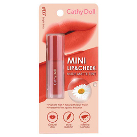 Cathy Doll มินิลิปแอนด์ชีคนู้ดแมทท์ทินท์ 2.1g - Cathy Doll, ลิปทินท์