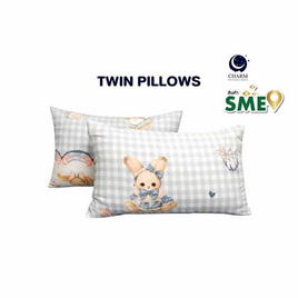 Charm หมอนหนุนเเพ็กคู่ Cozy Bun กระต่าย 17x27นิ้ว - Charm, ห้องนอนและเครื่องนอน