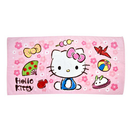 Chilli ผ้าขนหนูลิขสิทธิ์ ขนาด 24x48 นิ้ว คิตตี้ ซากุระ ญี่ปุ่น - Chilli, Hello Kitty