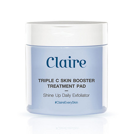 Claire ซีรั่มแผ่น Triple C Skin Booster Treatment Pad 120 มล. (60 แผ่น) - Claire, มาส์กแผ่นและครีมพอกหน้า