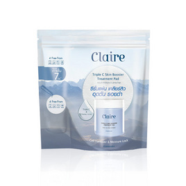 Claire ซีรั่มแผ่น Triple C Skin Booster Treatment Pad 50 มล. (30 แผ่น) - Claire, มาส์กแผ่นและครีมพอกหน้า