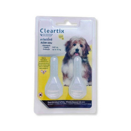 Cleartix สปอต ออน ผลิตภัณฑ์เห็บ ชนิดหยดหลัง สำหรับ สุนัข น้ำหนักน้อยกว่า10 กิโลกรัม - Cleartix, อุปกรณ์ทำความสะอาดและตกแต่งขน