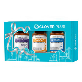 Clover Plus Gift Set 19 มัลติวิต+แคลแคด+บิลเบอร์รีแมรี่โกลด์ (30 แคปซูล/ขวด) - Clover Plus, อาหารเสริม