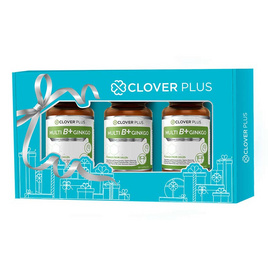 Clover Plus Gift set มัลติบี พลัส จิงโกะ 30 แคปซูล 3 ขวด - Clover Plus, บำรุงระบบประสาทและสมอง