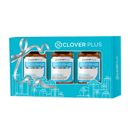 Clover Plus Gift set จิงโกะ โคคิวเท็น 30 แคปซูล 3 ขวด - Clover Plus, อาหารเสริมบำรุงสุขภาพ