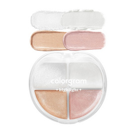 Colorgram พาเลทไฮไลท์ Tintin Dory Highlighter Palette 4 กรัม - Colorgram, เครื่องสำอาง