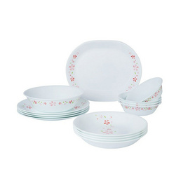 Corelle ชุดจาน-ชาม อาหาร ลาย Hanami Blossom จำนวน 14 ใบ - Corelle, อุปกรณ์ใส่อาหาร