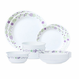 Corelle ชุดจาน-ชาม อาหาร ลาย Handmade Flora จำนวน 12 ใบ - Corelle, บ้านและสวน