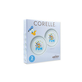 Corelle ชุดจานอาหารรุ่น Mickey PlayWfriendsขนาด 10 นิ้ว (25.5 ซม.) จำนวน 2 ใบ - Corelle, อุปกรณ์ใส่อาหาร