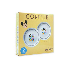 Corelle ชุดจานอาหารรุ่น Mickey PlayWfriends ขนาด 8.5 นิ้ว (21 ซม.) จำนวน 2 ใบ - Corelle, อุปกรณ์ใส่อาหาร