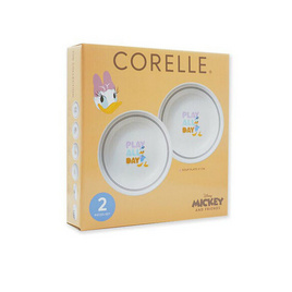 Corelle ชุดจานก้นลึกรุ่น Mickey PlayWfriends ขนาด 8.5 นิ้ว (21 ซม.) จำนวน 2 ใบ - Corelle, อุปกรณ์ใส่อาหาร