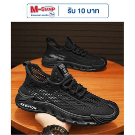 DAZZLING รองเท้าผ้าใบชาย fly woven mesh DZ-JTX-3506-BK - DAZZLING, รองเท้า