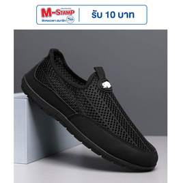 DAZZLING รองเท้าผ้าใบชายslip-on DZ-JXG-02-BK - DAZZLING