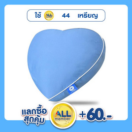 DD BEDDING หมอนอิงหัวใจ BLUE 16x16 นิ้ว สีฟ้า - DD Bedding, หมอนอิงและเบาะรองนั่ง