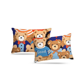 DD Bedding หมอนหนุนแพ็คคู่ Duo Bear 17x27 นิ้ว - DD Bedding, DD Bedding