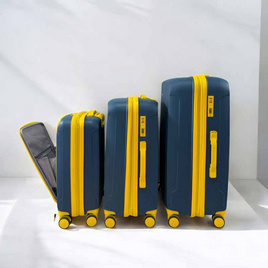 DENPA กระเป๋าเดินทาง รุ่น PP 2 TONE COLOR สีน้ำเงิน-ขอบเหลือง - Denpa, กระเป๋าและกระเป๋าเดินทาง