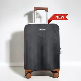 DENPA กระเป๋าเดินทางล้อลาก PP 2tone color เทา+น้ำตาล - Denpa, กระเป๋าและกระเป๋าเดินทาง