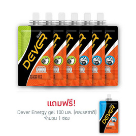 DEVER Energy Gel 100มล. รสแอปเปิ้ล 3 ซอง และรสผลไม้รวม 3 ซอง แถม DEVER 100 มล. คละรส 1 ซอง - Dever, อาหารเสริมการออกกำลังกาย