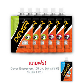 DEVER Energy Gel 100มล. รสแอปเปิ้ล 3 ซองและรสลิ้นจี่ 3 ซอง แถมฟรีDEVER 100 มล. คละรส 1 ซอง - Dever, อาหารเสริมหลังการออกกำลังกายเพื่อฟื้นฟู