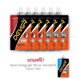 DEVER Energy gel รสโคล่า 3 ซอง+รสผลไม้รวม 3 ซอง ขนาด 100 มล. แถมขนาด 100 มล. 1 ซอง คละรส - Dever, อาหารเสริม