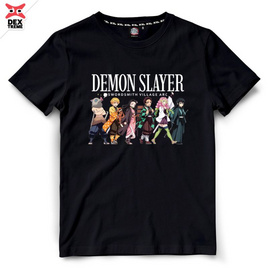 DEXTREME เสื้อยืด ดาบพิฆาตอสูร Demon Slayer (Season 3) สกรีน Demon Slayer สีดำ - DEXTREME, เสื้อผ้าและเครื่องประดับ