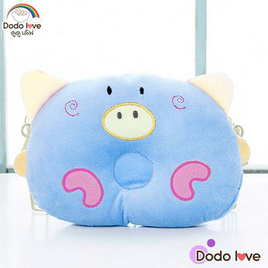 DODOLOVE หมอนหลุม ลายหน้าหมู สีฟ้า - DODOLOVE, ที่นอนเด็ก/เฟอร์นิเจอร์ และอุปกรณ์สำหรับห้องนอนเด็ก