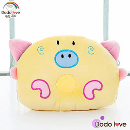 DODOLOVE หมอนหลุม ลายหน้าหมู สีเหลือง - DODOLOVE, ที่นอนและเครื่องนอน