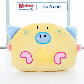 DODOLOVE หมอนหลุม ลายหน้าหมู สีเหลือง - DODOLOVE, ที่นอนและเครื่องนอน