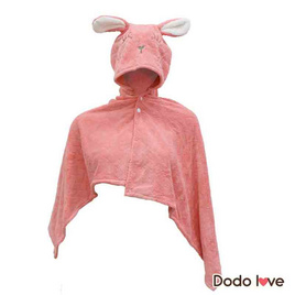 DODOLOVE ผ้าคลุมอาบน้ำ สีชมพู (คละลาย) - DODOLOVE, เสื้อผ้าและของใช้เด็ก