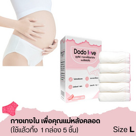 DODOLOVE กางเกงใน ใช้แล้วทิ้ง สำหรับคุณแม่หลังคลอด (1กล่อง 5ชิ้น) ไซส์ L - DODOLOVE, กางเกงชั้นในพยุงครรภ์