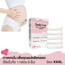 DODOLOVE กางเกงใน ใช้แล้วทิ้ง สำหรับคุณแม่หลังคลอด (1กล่อง 5ชิ้น) ไซส์ XXXL - DODOLOVE, กางเกงชั้นในพยุงครรภ์